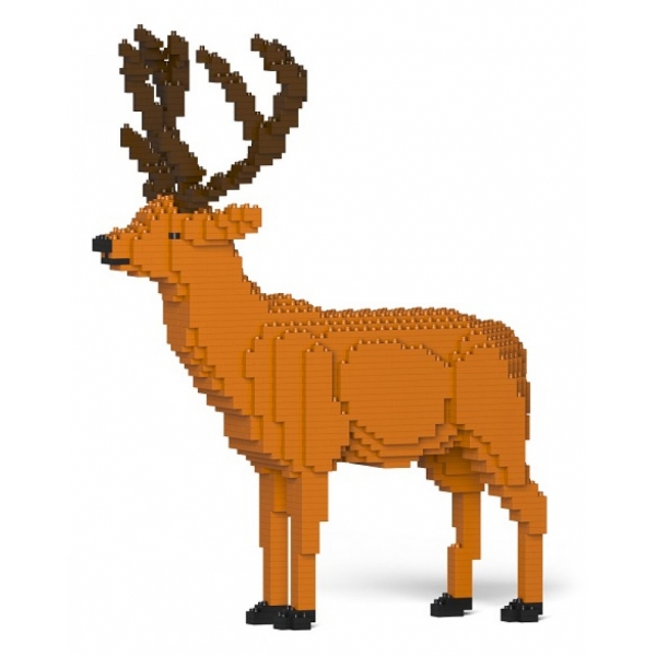 Jekca - Deer 01S - Lego - Sculpture - Construction - 4D - Brick Animals - Toys