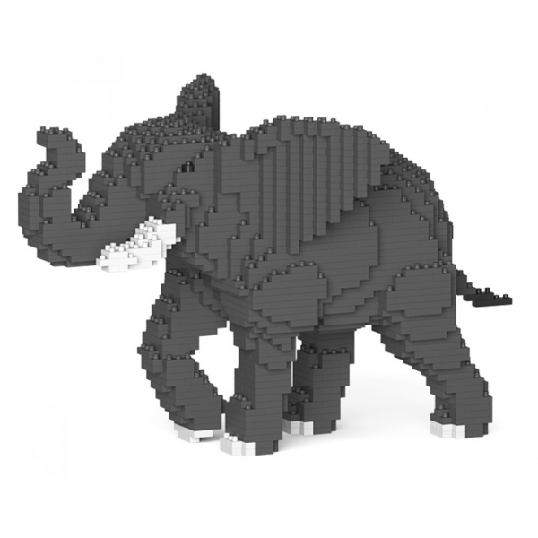 Jekca - Elephant 01S - Lego - Sculpture - Construction - 4D - Brick Animals - Toys