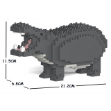 Jekca - Hippo 01S - Lego - Sculpture - Construction - 4D - Brick Animals - Toys