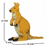 Jekca - Kangaroo 01S - Lego - Sculpture - Construction - 4D - Brick Animals - Toys