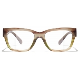 Chanel - Rectangular Optical Glasses - Olive Brown - Chanel Eyewear