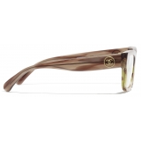 Chanel - Occhiali da Vista Rettangolari - Oliva Marrone - Chanel Eyewear