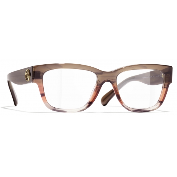 Chanel - Rectangular Optical Glasses - Brown Orange - Chanel Eyewear