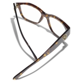 Chanel - Rectangular Optical Glasses - Dark Tortoise - Chanel Eyewear