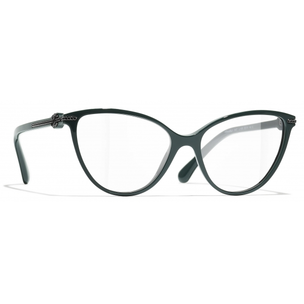 Chanel - Cat-Eye Optical Glasses - Green - Chanel Eyewear