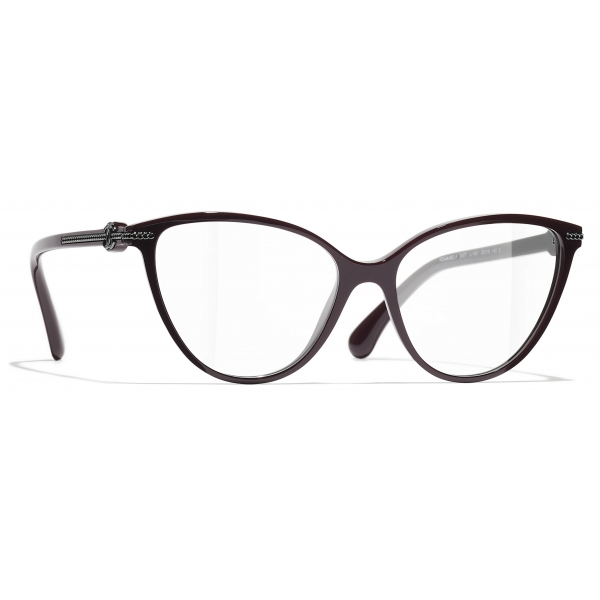 Chanel - Cat-Eye Optical Glasses - Burgundy - Chanel Eyewear