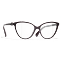 Chanel - Occhiali da Vista Cat-Eye - Borgogna - Chanel Eyewear