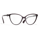 Chanel - Occhiali da Vista Cat-Eye - Borgogna - Chanel Eyewear