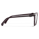 Chanel - Occhiali da Vista Cat-Eye - Borgogna - Chanel Eyewear