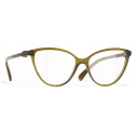 Chanel - Occhiali da Vista Cat-Eye - Oliva - Chanel Eyewear