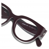 Chanel - Rectangular Optical Glasses - Burgundy - Chanel Eyewear