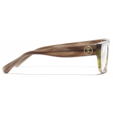 Chanel - Rectangular Optical Glasses - Olive Brown - Chanel Eyewear