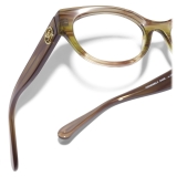 Chanel - Rectangular Optical Glasses - Olive Brown - Chanel Eyewear