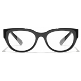 Chanel - Occhiali da Vista Rettangolari - Nero - Chanel Eyewear