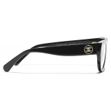 Chanel - Occhiali da Vista Rettangolari - Nero - Chanel Eyewear