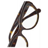 Chanel - Occhiali da Vista Rettangolari - Tartaruga Scuro - Chanel Eyewear