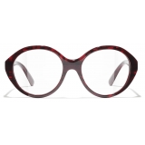 Chanel - Occhiali da Vista Rotondi - Rosso - Chanel Eyewear