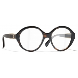 Chanel - Occhiali da Vista Rotondi - Marrone - Chanel Eyewear