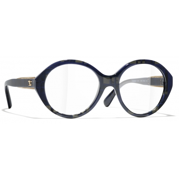 Chanel - Occhiali da Vista Rotondi - Blu - Chanel Eyewear