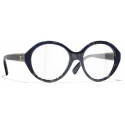 Chanel - Occhiali da Vista Rotondi - Blu - Chanel Eyewear