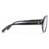 Chanel - Occhiali da Vista Rotondi - Blu - Chanel Eyewear