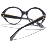 Chanel - Occhiali da Vista Rotondi - Blu - Chanel Eyewear