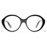 Chanel - Occhiali da Vista Rotondi - Nero - Chanel Eyewear