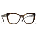 Chanel - Occhiali da Vista Cat-Eye - Tartaruga Scuro - Chanel Eyewear