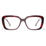Chanel - Square Optical Glasses - Red - Chanel Eyewear
