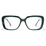 Chanel - Occhiali da Vista Quadrata - Verde Scuro - Chanel Eyewear