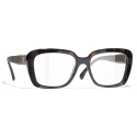 Chanel - Occhiali da Vista Quadrata - Marrone - Chanel Eyewear