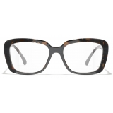 Chanel - Occhiali da Vista Quadrata - Marrone - Chanel Eyewear