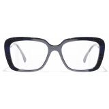 Chanel - Occhiali da Vista Quadrata - Blu - Chanel Eyewear