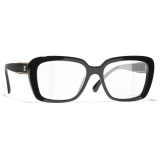 Chanel - Occhiali da Vista Quadrata - Nero - Chanel Eyewear