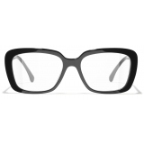 Chanel - Occhiali da Vista Quadrata - Nero - Chanel Eyewear