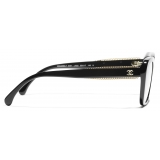 Chanel - Occhiali da Vista Quadrata - Nero - Chanel Eyewear