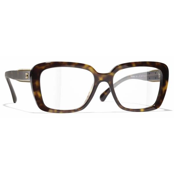 Chanel - Square Optical Glasses - Dark Tortoise - Chanel Eyewear