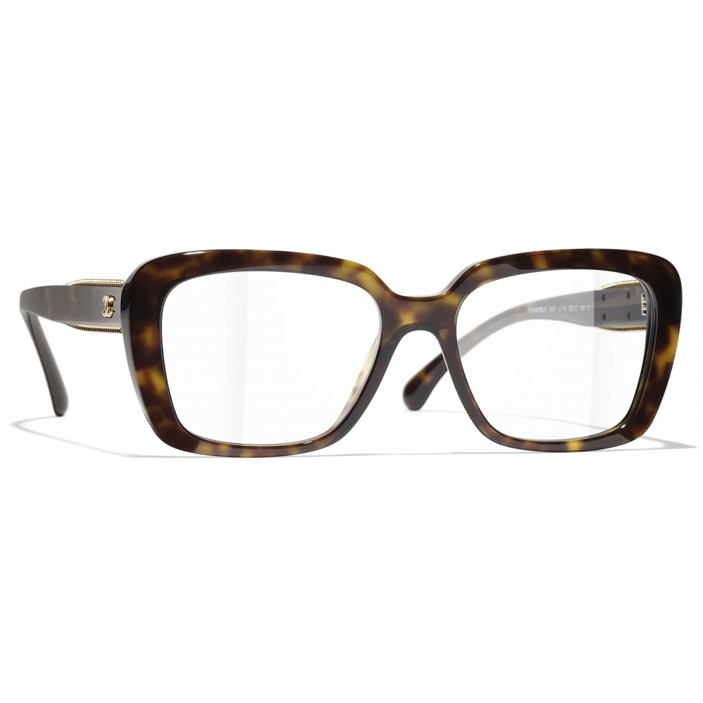 Chanel - Square Optical Glasses - Dark Tortoise - Chanel Eyewear - Avvenice