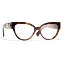 Chanel - Occhiali da Vista Cat-Eye - Tartaruga Chiaro - Chanel Eyewear