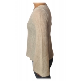 Dondup - Knitted Yarn Sweater with Flared Sleeve - Cream - Knitwear - Luxury Exclusive Collection