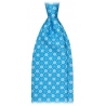 Viola Milano - Mix Floral Selftipped Silk Tie - Apulia Sea - Handmade in Italy - Luxury Exclusive Collection