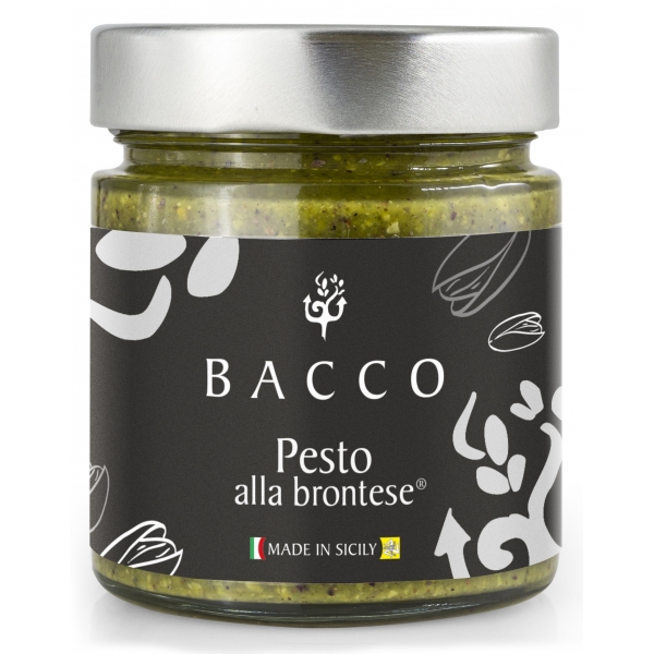 Bacco - Tipicità al Pistacchio - Pesto alla Brontese 80 % - Pistacchio di Bronte - 190 g