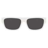 Dolce & Gabbana - DG Crossed Sunglasses - White Dark Grey - Dolce & Gabbana Eyewear