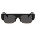 Dolce & Gabbana - Occhiale da Sole Logo Plaque - Nero Grigio Scuro - Dolce & Gabbana Eyewear