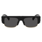 Dolce & Gabbana - Occhiale da Sole Logo Plaque - Nero Grigio Scuro - Dolce & Gabbana Eyewear