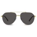 Dolce & Gabbana - Occhiale da Sole Gros Grain - Oro Grigio Scuro - Dolce & Gabbana Eyewear