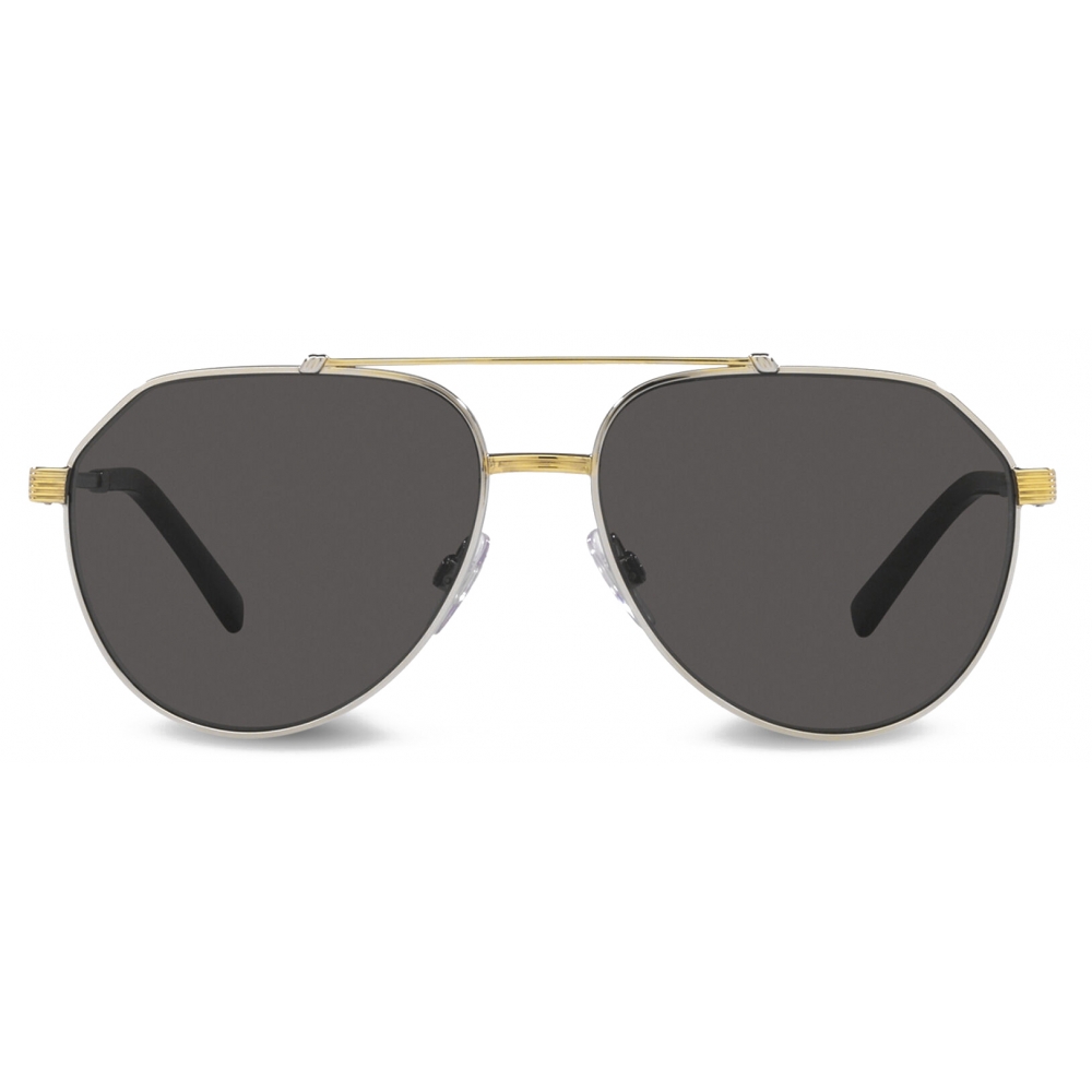 Dolce & Gabbana - Gros Grain Sunglasses - Gold Dark Grey - Dolce ...