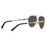 Dolce & Gabbana - Occhiale da Sole Gros Grain - Oro Grigio Scuro - Dolce & Gabbana Eyewear