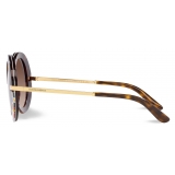 Dolce & Gabbana - Occhiale da Sole Half Print - Havana Oro Marrone - Dolce & Gabbana Eyewear