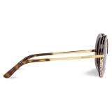 Dolce & Gabbana - Half Print Sunglasses - Havana Gold Brown - Dolce & Gabbana Eyewear